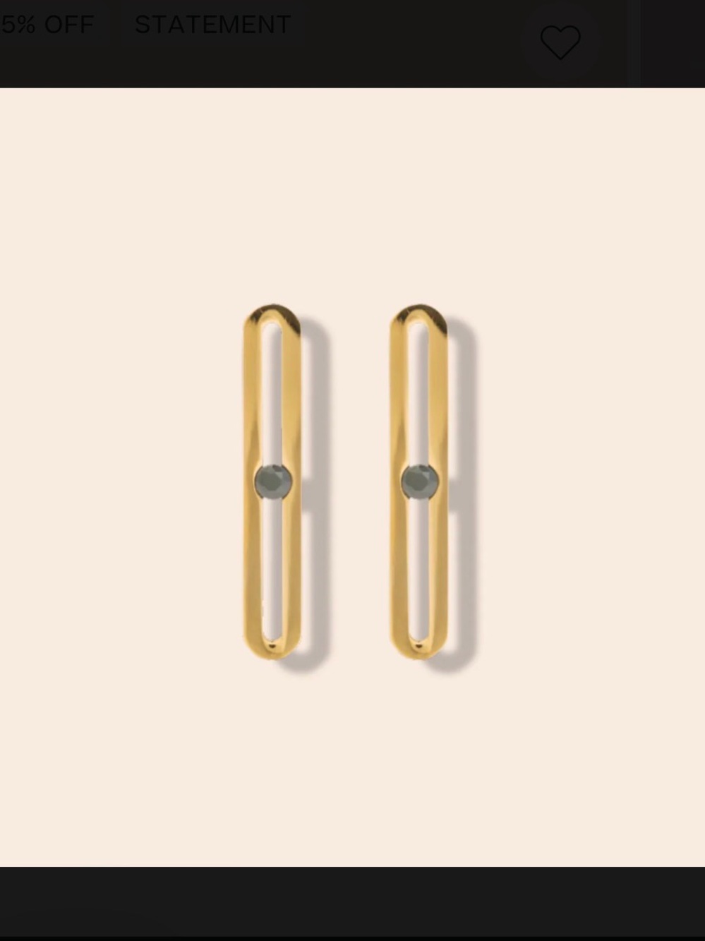 Bella Onyx Drop Studs